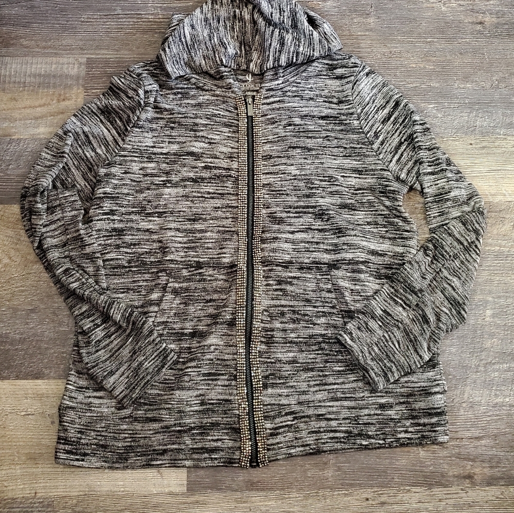 Juicy couture zip embelished sweater
